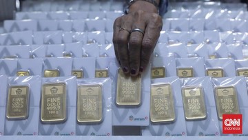 Harga Emas Antam Anjlok Rp26 Ribu Jadi Rp2,26 Juta per Gram