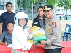 Gerakan Pangan Murah di Meranti, Polisi-Bulog Salurkan 10 Ton Beras