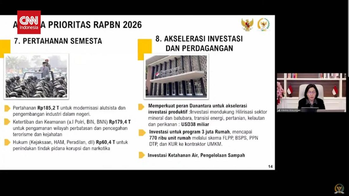 VIDEO: Sri Mulyani Akui Anggaran Polri Cs 2026 Naik Jadi Rp179 T