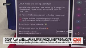 VIDEO: Diduga Ajak Massa Jarah Rumah Sahroni, Pasutri Ditangkap