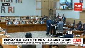 VIDEO: Pimpinan DPR Lantik Rusdi Masse Pengganti Sahroni