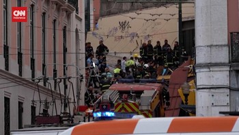 VIDEO: Kecelakaan Kereta Gantung di Lisbon Portugal, 15 Orang Tewas