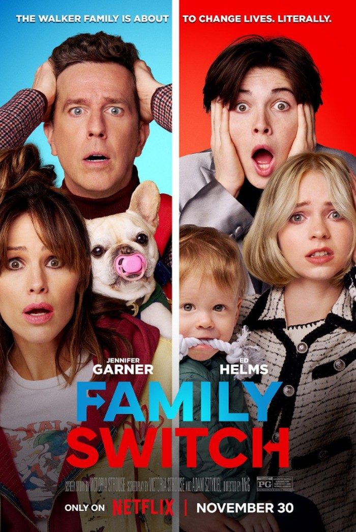 Film Netflix komedi Family Switch. Kisahnya mengajarkan pentingnya saling memahami dan menghargai satu sama lain/Foto: IMDb.com
