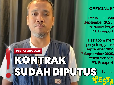 img-title Pestapora Minta Maaf Kerja Sama Freeport, Sejumlah Band Pilih Mundur