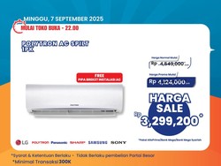 AC Split 1 PK Polytron di Transmart Full Day Sale Harganya Miring!