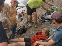 WN Belgia Terpeleset di Jalur Danau Segara Anak Rinjani, Alami Luka di Paha
