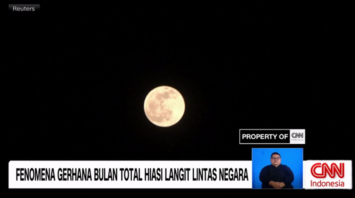 VIDEO: Fenomena Gerhana Bulan Total Hiasi Langit Lintas Negara