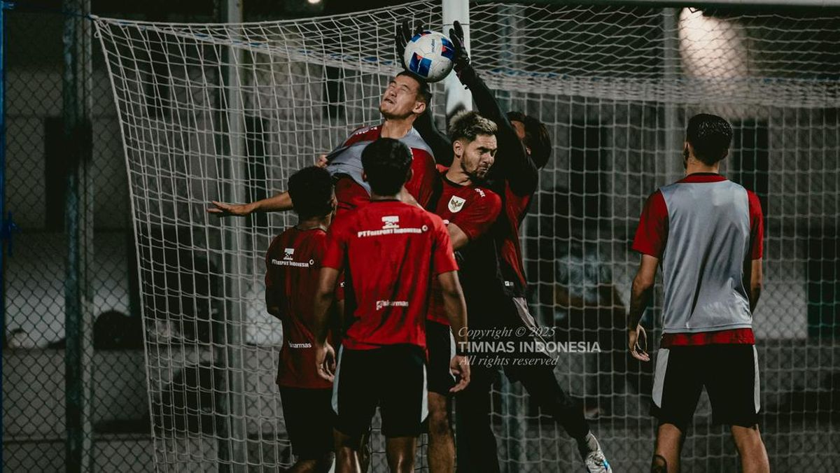 FOTO: Meramu Senjata Jelang Indonesia vs Lebanon