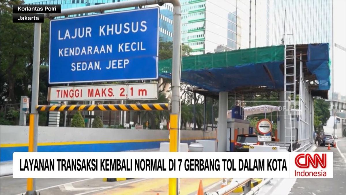 VIDEO: Layanan Transaksi Kembali Normal di 7 Gerbang Tol Dalam Kota