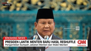 VIDEO: Reshuffle Kabinet, Presiden Prabowo Lantik Menteri Baru