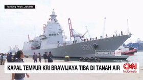 VIDEO: Kapal Tempur KRI Brawijaya Tiba di Tanah Air