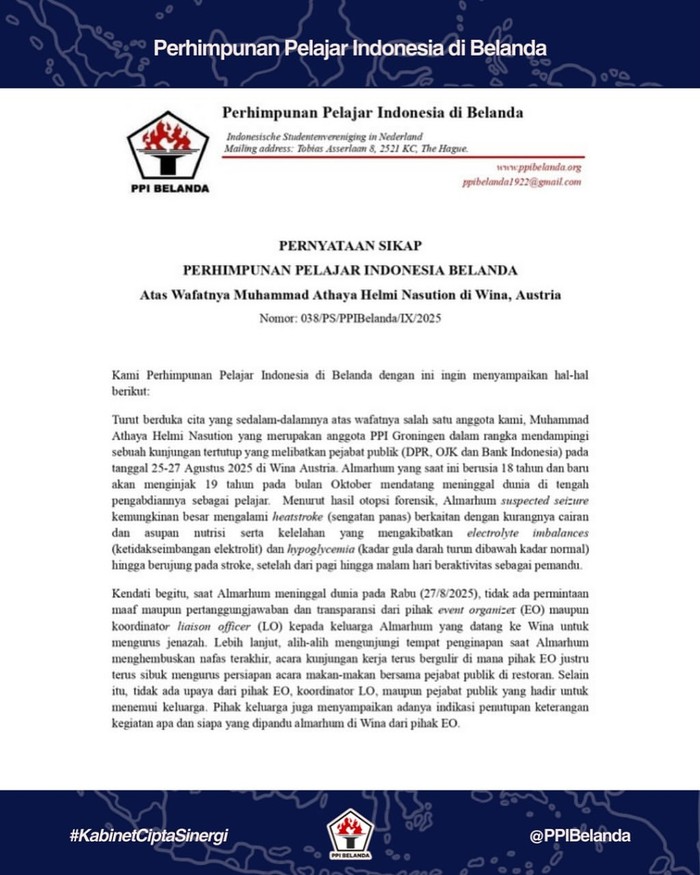 Mahasiswa RI Meninggal Diduga saat Dampingi Pejabat ke Austria