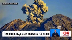 VIDEO: Semeru Erupsi, Kolom Abu Capai 800 Meter