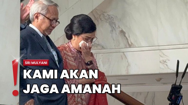 Tangis Sri Mulyani Pecah Berpisah dengan Karyawan Kemenkeu