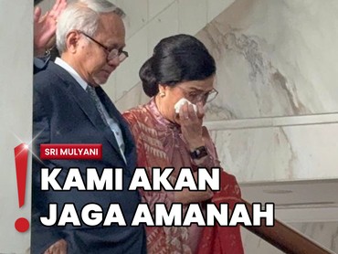 Tangis Sri Mulyani Pecah Berpisah dengan Karyawan Kemenkeu