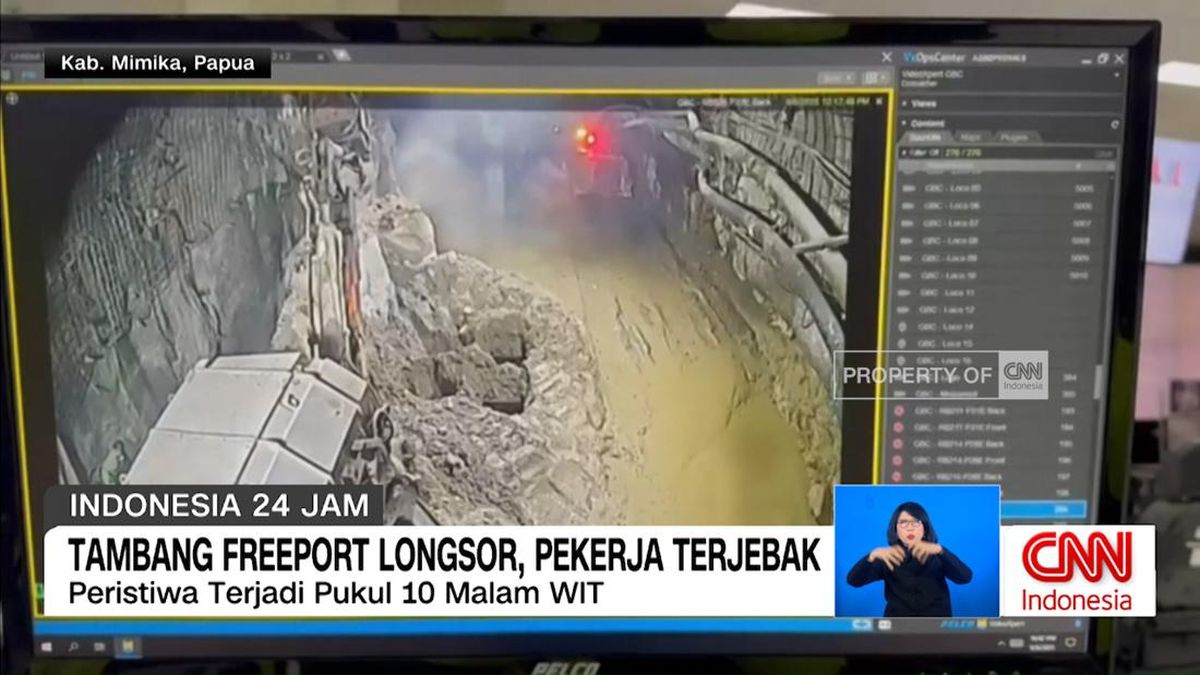 VIDEO: Tambang Freeport Longsor, Pekerja Terjebak