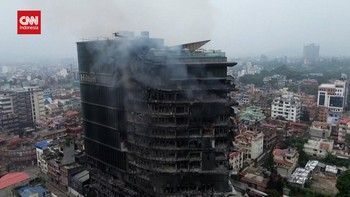 VIDEO: Penampakan Hotel Hilton Hangus Dibakar saat Demo Nepal Ricuh