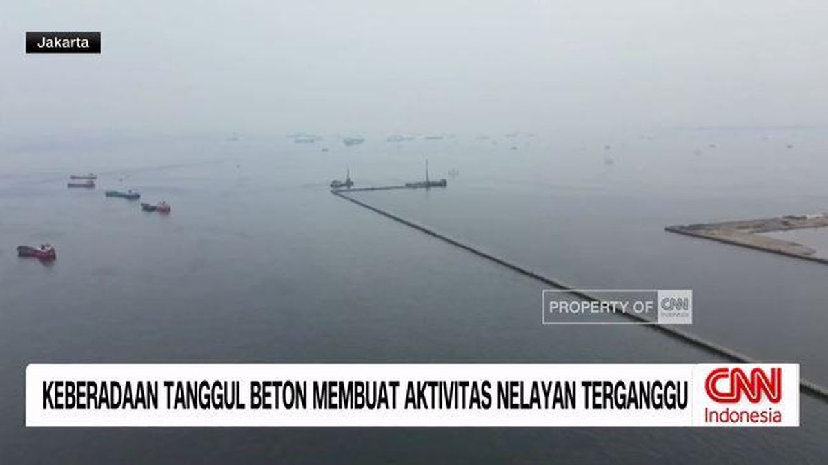 VIDEO: Penampakan Tanggul Beton di Pesisir Cilincing