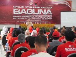 BAGUNA PDI Perjuangan DKI Gelar Simulasi Mitigasi Bencana di Jakarta