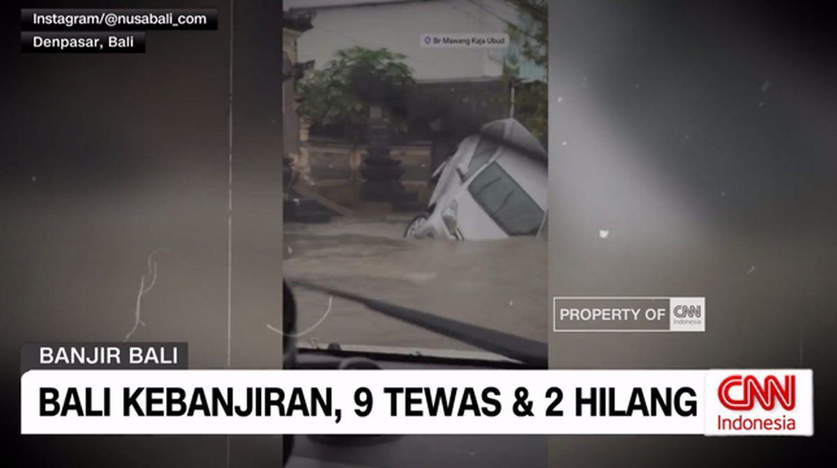 VIDEO: Bali Kebanjiran, 9 Tewas dan 2 Hilang