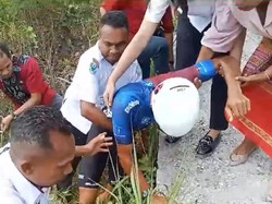 Viral Pembalap Tour de EnTeTe Asal Malaysia Terperosok ke Jurang