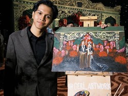 Kisah Seniman Surabaya di Balik Tren Live Wedding Painting