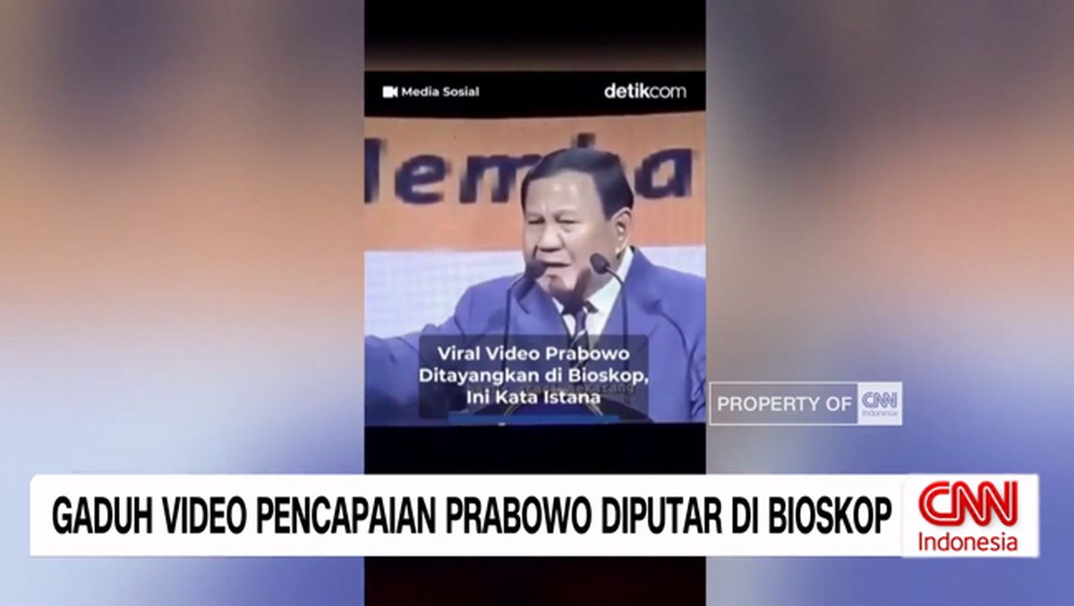 VIDEO: Gaduh Video Pencapaian Prabowo Diputar di Bioskop