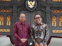 Koster Temui Pratikno Bahas Normalisasi Sungai Pascabanjir di Bali