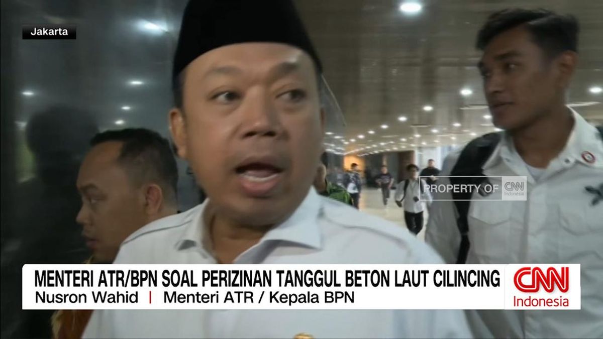 VIDEO: Menteri ATR/BPN Soal Perizinan Tanggul Beton Laut Cilincing