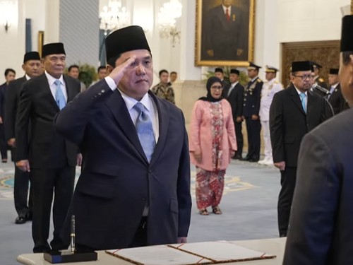 Kena Reshuffle, Erick Jawab IsuKementerian BUMN Digabung ke Danantara