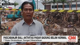 VIDEO: Pascabanjir Bali, Aktivitas Pasar Badung Belum Normal