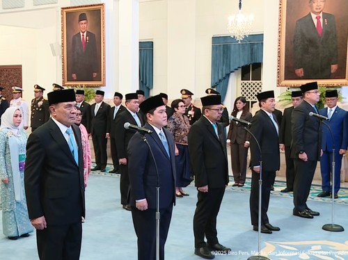 Daftar Lengkap Menteri, Wamen dan Pejabat Dilantik Prabowo Hari Ini