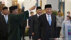 Reshuffle Kabinet, Prabowo Lantik Djamari Chaniago Jadi Menko Polkam