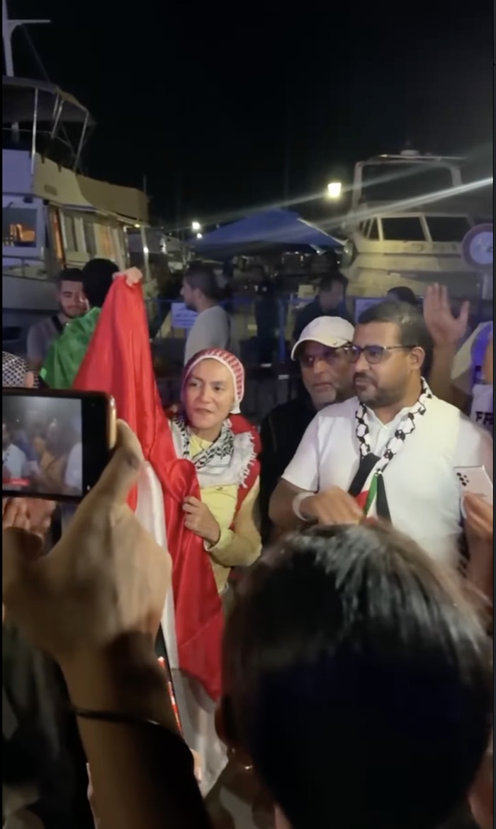 Wanda Hamidah berangkat berlayar ke Gaza, Selasa (16/9) malam, waktu Tunisia.
