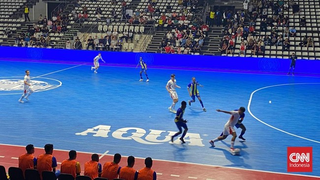 Timnas Futsal Indonesia menang 7-1 atas Tanzania pada laga perdana Four Nations Cup 2025 di Basket Hall GBK, Jakarta, Kamis (18/9).