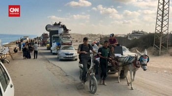 VIDEO: Warga Gaza Berbondong-bondong Menuju Selatan