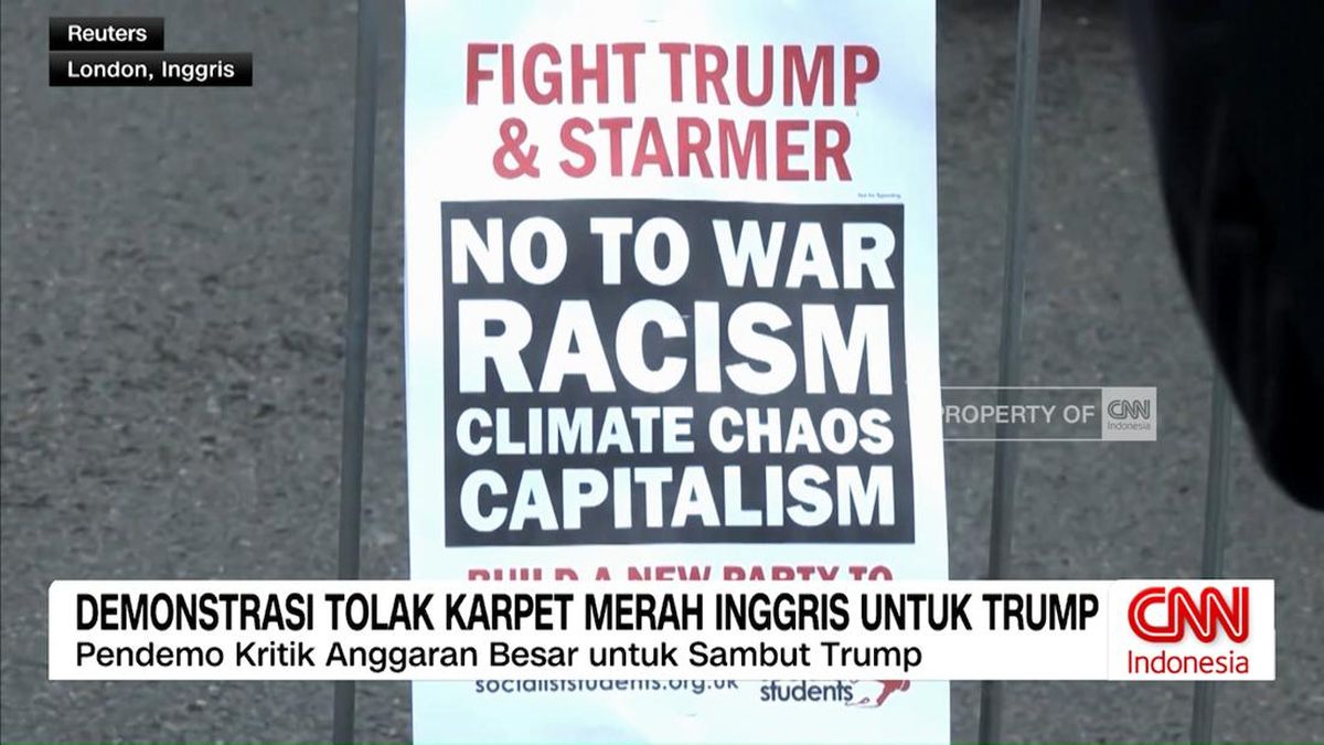 VIDEO: Demonstrasi Tolak Karpet Merah Inggris untuk Trump