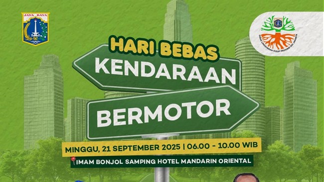 Kegiatan car free day (CFD) yang diadakan pada Minggu (21/9) ini merupakan bagian dari rangkaian menuju Jakarta Eco Future Fest 2025.