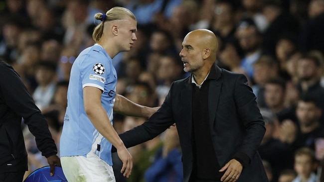 Haaland Bisa Pecahkan Rekor Gol Ronaldo di Liga Champions Pelatih Manchester City, Pep Guardiola, yakin Erling Haaland bisa pecahkan rekor gol Cristiano Ronaldo di Liga Champions setelah mencetak 50 gol tercepat.