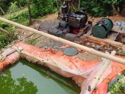Kolam Rendaman hingga Diesel Tua Ditemukan di Lokasi Gurandil Sukabumi
