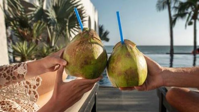 Air kelapa hijau ternyata memiliki banyak manfaat selain sebagai pelepas dahaga.