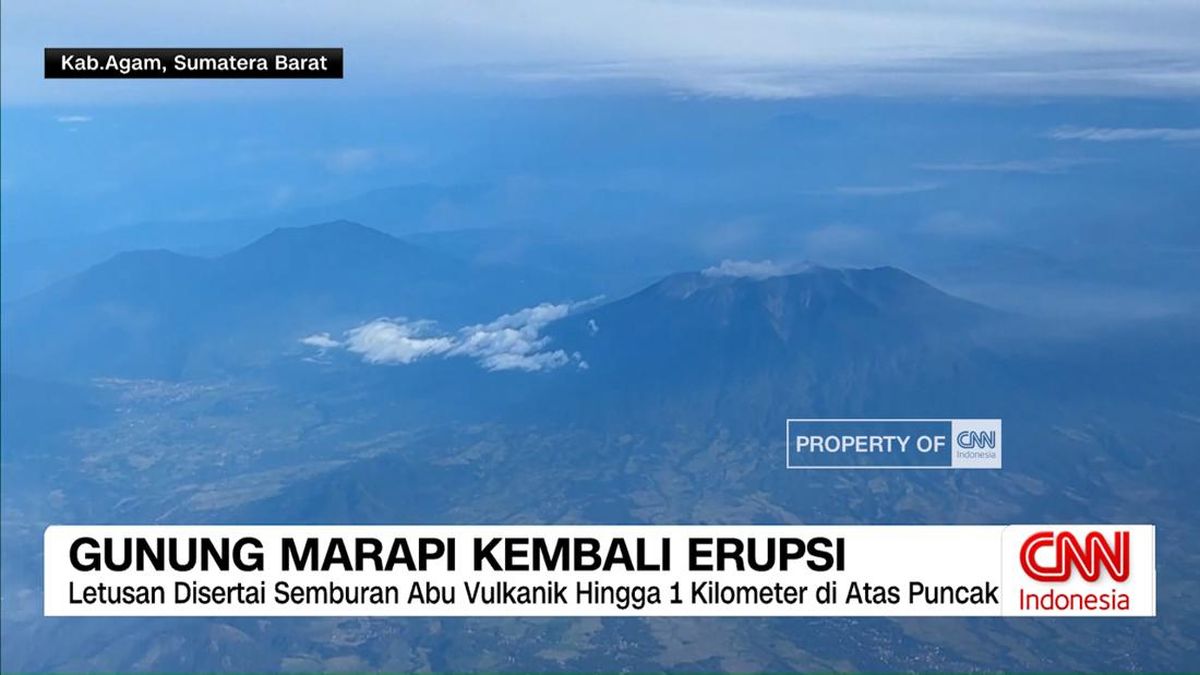 VIDEO: Gunung Marapi Meletus di Sumatera Barat