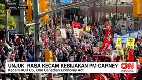VIDEO: Unjuk Rasa Kecam Kebijakan PM Carney di Kanada