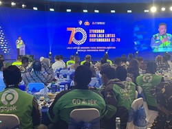 Komunitas Ojek Online Hadiri Syukuran Hari Lalu Lintas Bhayangkara Ke-70