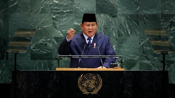 FOTO: Prabowo Subianto Berpidato di Sidang Umum PBB