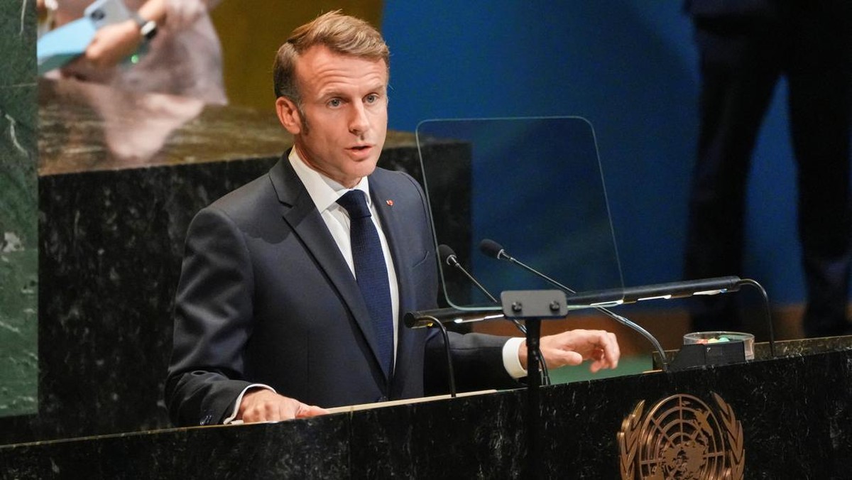 Gebrak Podium PBB! Macron 'Permalukan' Trump, Ungkit Gaza-Hukum Rimba