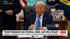 VIDEO: Trump Kenakan Visa Pekerja Asing Jadi Rp1,6 Miliar