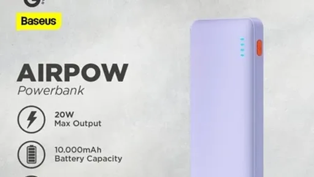 Baseus 20W PD 10000mAh, Powerbank Minimalis yang Powerful untuk Sehari-hari Rekomendit