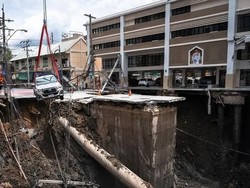 Sinkhole Raksasa Tiba-tiba Muncul di Bangkok, Warga Dievakuasi