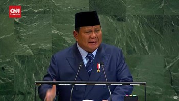 VIDEO: Ini Momen Prabowo Hentakkan Meja saat Pidato di PBB